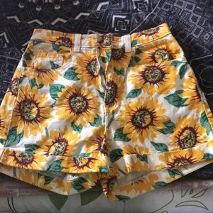 High waist jean shorts